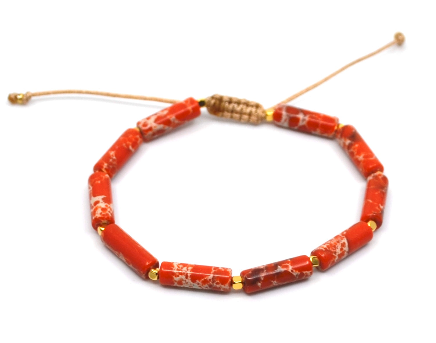Bert Bracelet Cilly Painted Jasper Orange